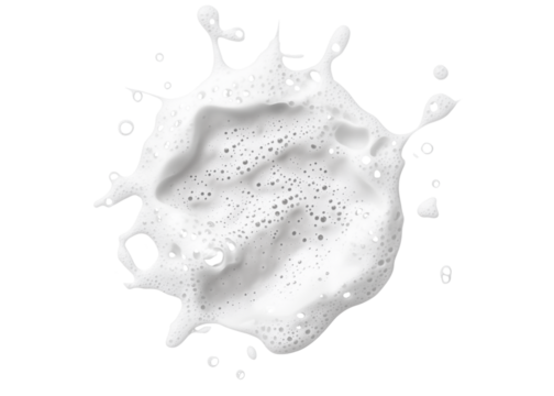 White Soap Foam Bubbles Texture Background Lather Cleaning Product on transparent background. png