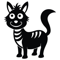 vector illustration of a cartoon cat