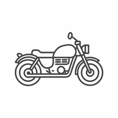 Obraz premium A sleek, minimalist line drawing of a classic motorcycle, showcasing its elegant design and iconic features.