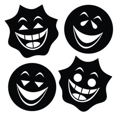 set of funny faces