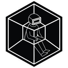 black and white cartoon illustration