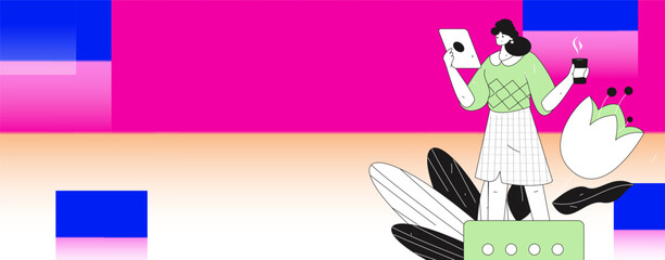 3.12 International Women's Day professional women flat character vector concept operation hand drawn illustration
