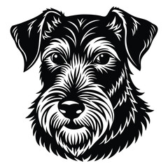 Airedale Terrier Dog Head Silhouette