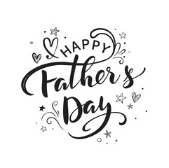 Happy Father's Day Decorative Script,Happy fathers day. Lettering. Holiday calligraphy text,Father and son together,Father's day. Happy family daughter hugging dad and laughs