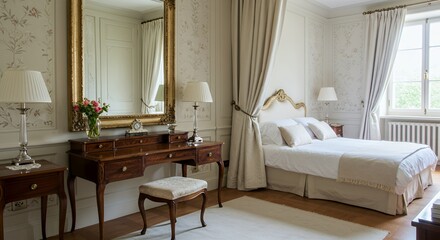 Elegant French Countryside Bedroom Interior Design
