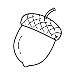 acorn icon, acorn line art - simple line art of acorn, perfect for acorn logos and icons