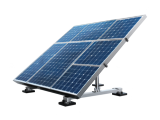 Modern solar panel system energy efficient renewable clean technology eco on transparent background