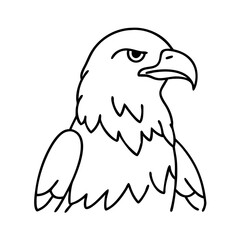 Obraz premium bald eagle icon, bald eagle line art - simple line art of bald eagle, perfect for bald eagle logos and icons