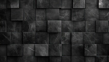 Dark stone wall mosaic
