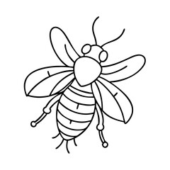bee icon, bee line art - simple line art of bee, perfect for bee logos and icons