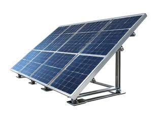 Modern solar panel system clean energy sustainable technology eco sun blue on transparent background