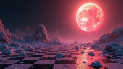 National space day celebration futuristic landscape digital art sci-fi environment aesthetic viewpoint