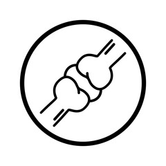 Joint icon. Vector illustration design