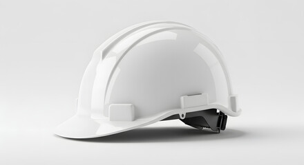 Fototapeta premium white construction helmet isolated on white background for architecture and engineering. generative ai
