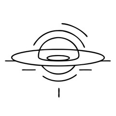 black hole icon, black hole line art - simple line art of black hole, perfect for black hole logos and icons