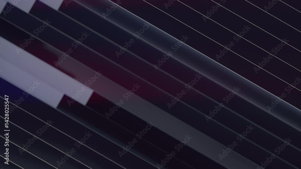 Aufkleber Abstract loop animation with isometric pattern of dark rectangles. Smooth motion creates a rhythmic composition in the spirit of modern digital minimalism. 3d rendering 4K
