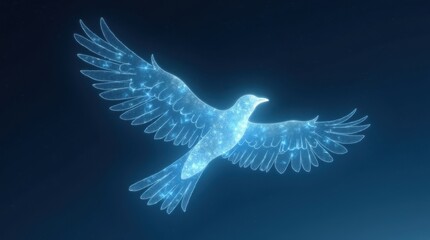 Celebrating national space day a cosmic journey with a celestial bird in a digital universe