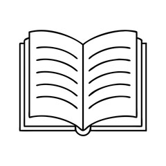 book with open pages icon, book with open pages line art - simple line art of book with open pages, perfect for book with open pages logos and icons