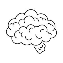 brainstorm cloud icon, brainstorm cloud line art - simple line art of brainstorm cloud, perfect for brainstorm cloud logos and icons