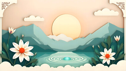 Water Drop Calm with Edelweiss – Mindful Art