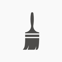 paint brush icon on white background. 