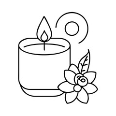 candle for relaxation icon, candle for relaxation line art - simple line art of candle for relaxation, perfect for candle for relaxation logos and icons