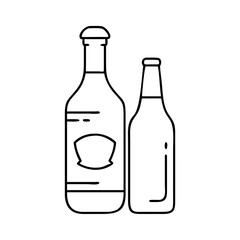 cerveza beer icon, cerveza beer line art - simple line art of cerveza beer, perfect for cerveza beer logos and icons