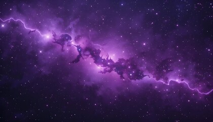 Abstract Purple Background with White Spots Resembling Deep Space, Stars, and Galaxies