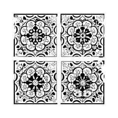 colorful mexican tiles icon, colorful mexican tiles line art - simple line art of colorful mexican tiles, perfect for colorful mexican tiles logos and icons