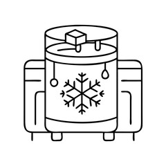 cryogenic storage icon, cryogenic storage line art - simple line art of cryogenic storage, perfect for cryogenic storage logos and icons