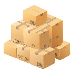 Fototapeta premium Tips for Efficiently Packing Parcels in Cardboard Boxes 