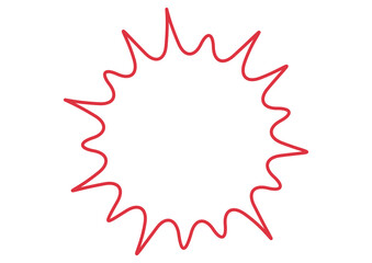 赤い破裂したフレーム背景