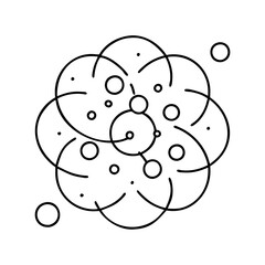 dark matter icon, dark matter line art - simple line art of dark matter, perfect for dark matter logos and icons