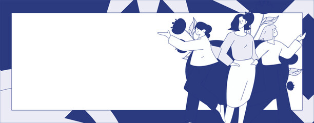 3.12 International Women's Day professional women flat character vector concept operation hand drawn illustration
