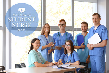 Fototapeta premium Group of medical students at university