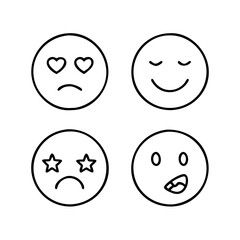 Fototapeta premium emotional expression s icon, emotional expression s line art - simple line art of emotional expression s, perfect for emotional expression s logos and icons