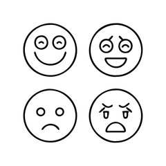 emotional expression s icon, emotional expression s line art - simple line art of emotional expression s, perfect for emotional expression s logos and icons