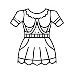 ethnic dance costume icon, ethnic dance costume line art - simple line art of ethnic dance costume, perfect for ethnic dance costume logos and icons