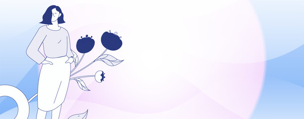 3.12 International Women's Day professional women flat character vector concept operation hand drawn illustration
