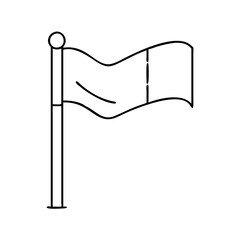 Obraz premium flag at half mast icon, flag at half mast line art - simple line art of flag at half mast, perfect for flag at half mast logos and icons