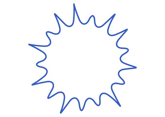 青いパンク風のフレーム背景