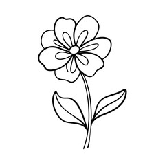 flower blooming icon, flower blooming line art - simple line art of flower blooming, perfect for flower blooming logos and icons