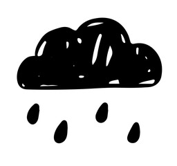 Cloud rain hand drawing doodle 