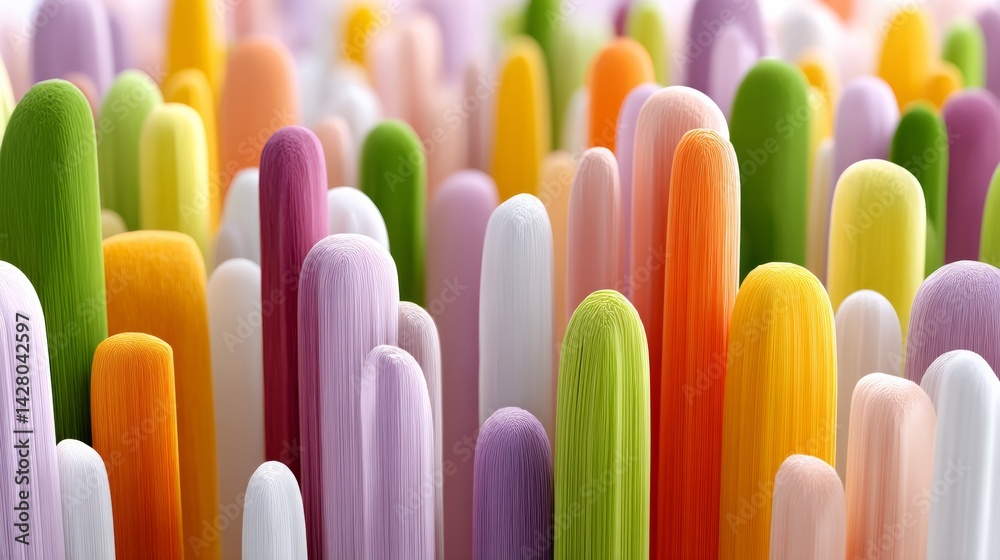 Poster colorful image of many different colored sticks that are all different sizes. the sticks are all dif