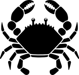 Vintage  engraving illustration of crab. Seafood emblem with crab. Vector crab illustration