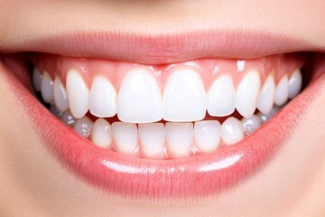 A close-up shot is taken of a man as the dentist inspects his teeth in the office