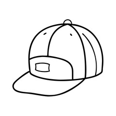 hip hop cap icon, hip hop cap line art - simple line art of hip hop cap, perfect for hip hop cap logos and icons