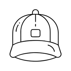hip hop cap icon, hip hop cap line art - simple line art of hip hop cap, perfect for hip hop cap logos and icons