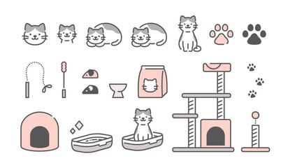 ハチワレ猫と生活　アイコン