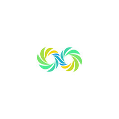 Organic Flow Infinity: Modern Natural Energy Vector Logo